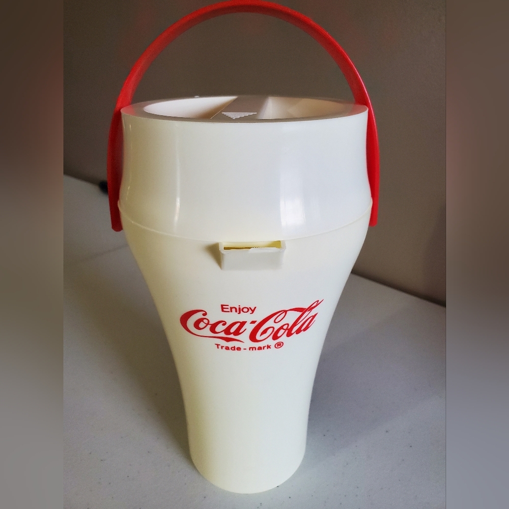 Coca Cola Godfathers Pizza 10” Tall Plastic Drink Container